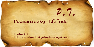 Podmaniczky Tünde névjegykártya